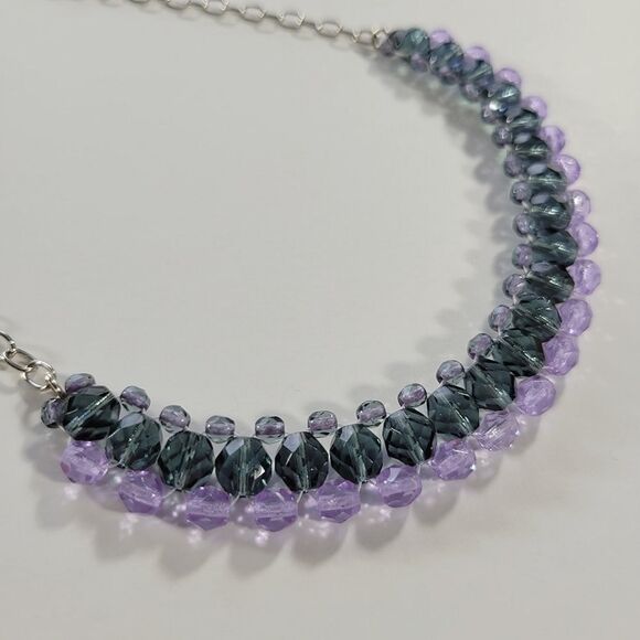 NWT925 Sterling Silver Necklace w Knit Beadwork 21" - Picture 3 of 3